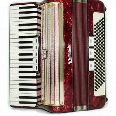 Weltmeister Accordion 120 Bass, German Keyboard Piano Accordian, New Straps and Soft Bag, 2737 image 6