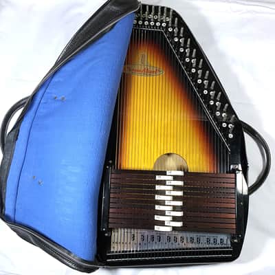 70's Rhythm Band 15-Chord 'ChromAharp' Autoharp with Original Deluxe Vinyl Gigbag image 1