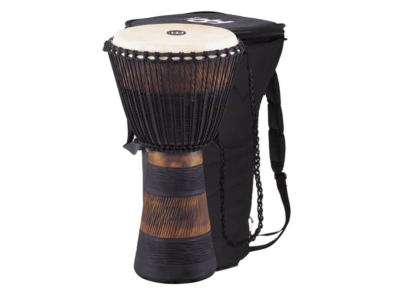 Meinl Percussion ADJ3-XL+BAG African Style Rope Tuned 13" Wood Djembe with Bag, Brown/Black (VIDEO) image 1