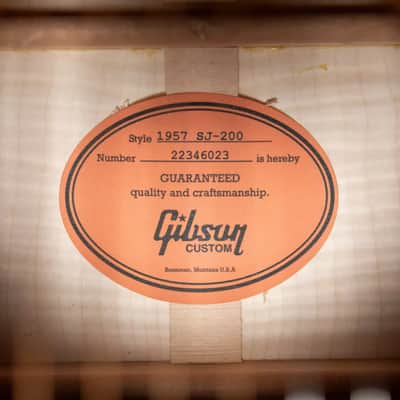 Gibson Custom Shop 1957 SJ-200 Jumbo Acoustic Guitar - Antique Natural with Hardshell Case image 15
