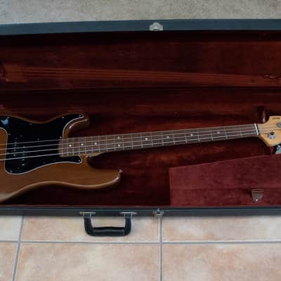 Left Handed rare Fender Precision Bass 1977-78 Walnut Mocha w Fender case completely original image 24