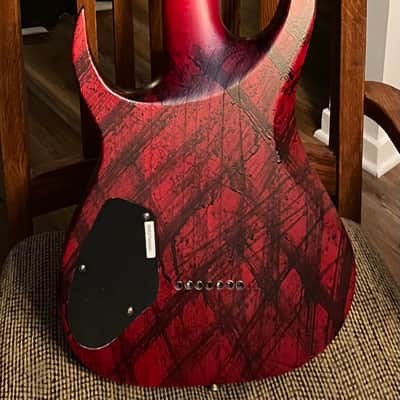 Solar Guitars A2.7CANIBALISMO+ 2024 - BLOOD RED OPEN PORE W BLOOD SPLATTER image 5
