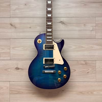 Gibson Les Paul Standard 50s Figured Top Electric Guitar - Blueberry Burst image 2