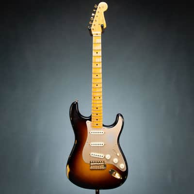 Fender Custom Shop 2019 1957 Stratocaster Relic/Closet Classic w/Case - Faded Aged Wide Fade 2 Tone Sunburst - Preowned image 3