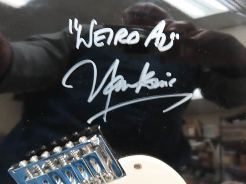 Weird Al Yankovic Hand Signed Fender Squire Strat Guitar (Signed on the Wood) image 1