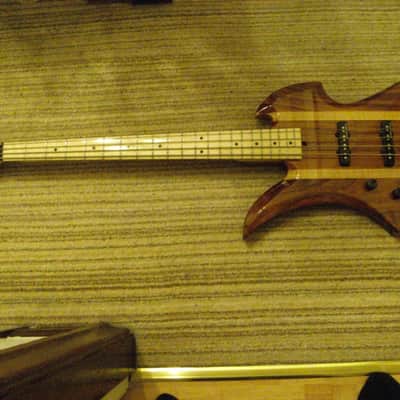 Warmoth Mockingbird Exotic Classic African Tulip Laquered. image 10