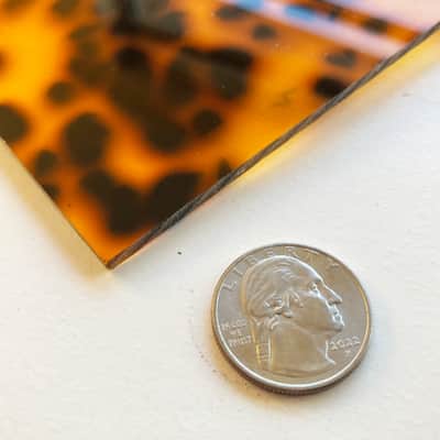 Thick Amber Yellow Polka Dot blank sheet for Epiphone guitar pickguards image 1