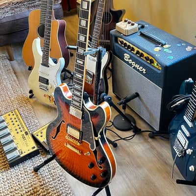 D'Angelico Excel EX-DC Semi-Hollow with Stop-Bar Tailpiece Vintage Sunburst image 3