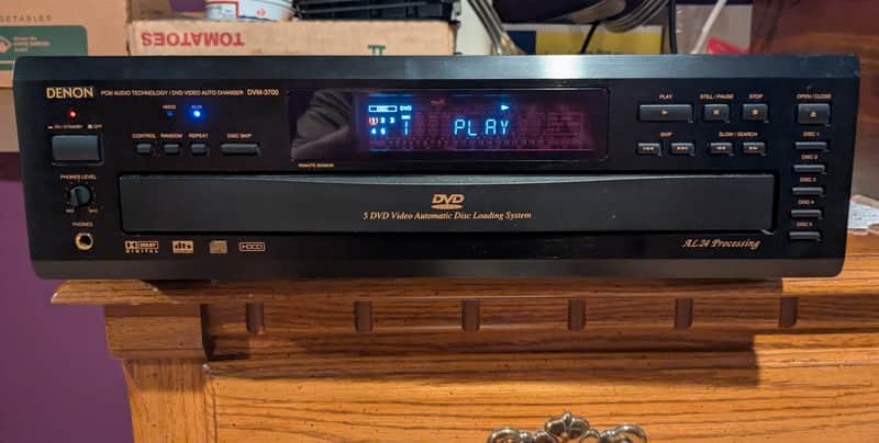 Denon DVM-3700 Audiophile 5-Disc CD/DVD Carousel Changer — Excellent Condition with Original Box & Manual (AL24 Processing) image 1