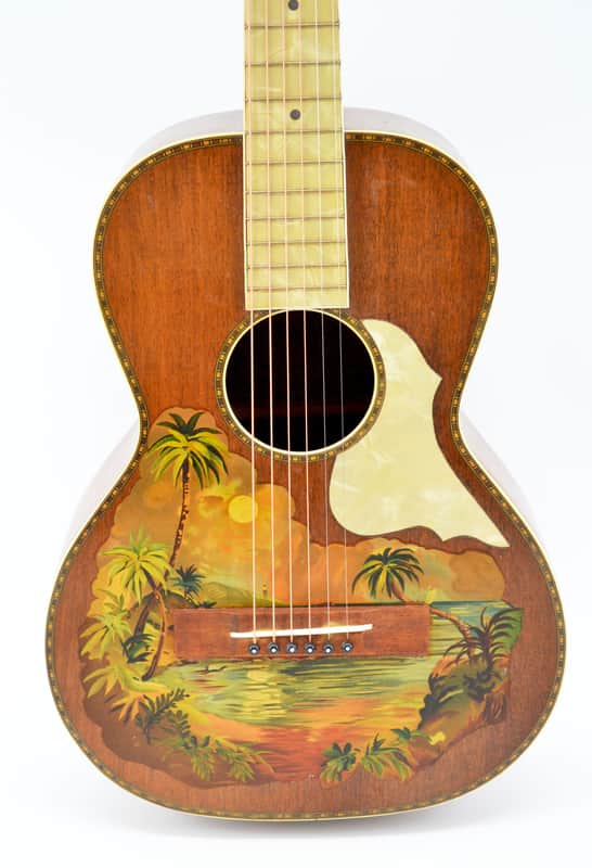 Stromberg Voisinet Hawaiian Theme Parlor Guitar image 1