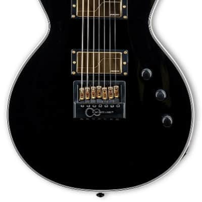 ESP LTD EC-1007B Baritone Evertune 7 String Electric Guitar. Black image 2
