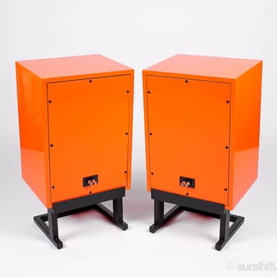 Vintage Klipsch Heresy // Speakers / Custom Aural Restoration in Orange-Speakers + Stands (+$399) image 4