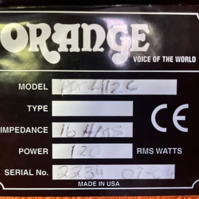 Orange Amplifiers PPC412-C 4x12 Guitar Speaker Cabinet image 5
