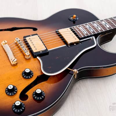 1990 Greco RS-90 Clear Sound Project Vintage Semi-Hollow ES-Style Guitar Sunburst, Japan Fujigen image 7