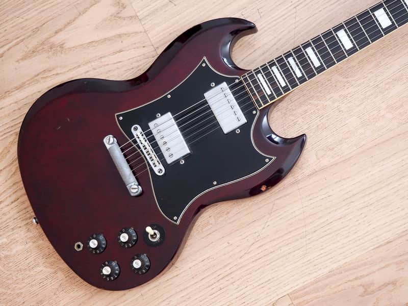 1973 Greco SG-600 Vintage Electric Guitar Cherry Set Neck Japan w