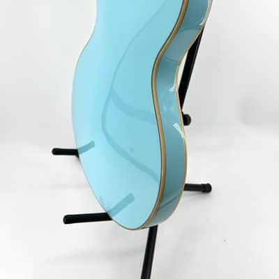 D'Angelico Premier DC Semi-Hollow with Stop-Bar Tailpiece 2021 - Sky Blue with D'Angelico Gig Bag image 13
