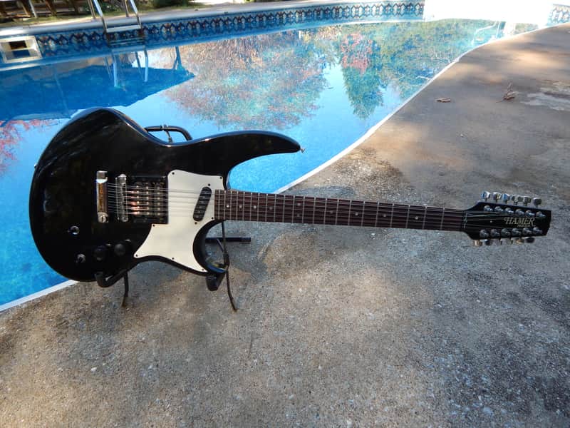 Hamer Phantom Xll 12 String 1984 Black OHSC image 1
