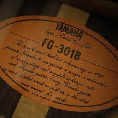 Vintage 1980's made High quality Acoustic Guitar YAMAHA FG-301B Made in Japan image 10