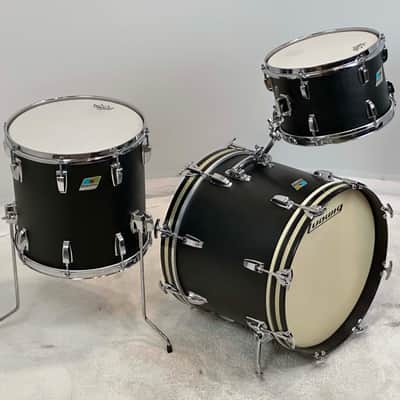 Ludwig 18/12/14" VIDEO Vintage 70's Jazzette Drum Set - Black Panther image 4