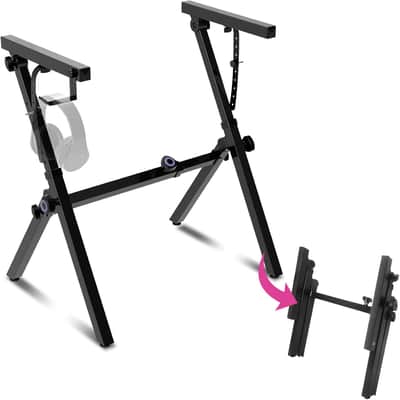 Foldable Piano Keyboard Stand Adjustable Digital Piano Stand Electric Piano Stand - Portable Heavy Duty Music Stand for Kids, Adults - Sturdy Musical Keyboard Stand image 1
