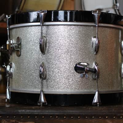 1960's Slingerland Jobbing outfit in Sparkling Silver Pearl 12x20 14x14 8x12 image 10