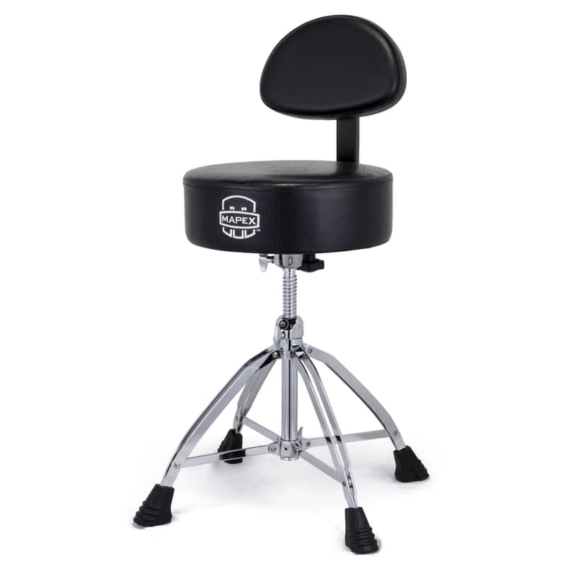 Mapex T870 Drum Stool - Round Seat w/ Backrest image 1