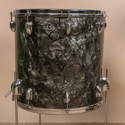 1966 Slingerland Modern Solo Outfit No. 2R Black Diamond Pearl Drum Set image 4