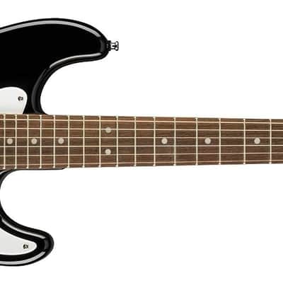 Squier Mini Stratocaster Electric Guitar, Black, Laurel Fingerboard image 1