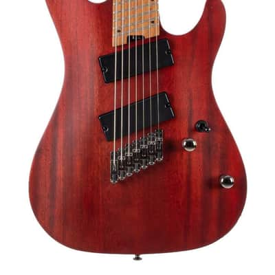 Cort KX307MS 7 String Electric Guitar - Open Pore Mahogany image 2