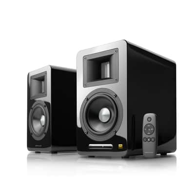 AirPulse A100 Hi-Res Audio Certified Active Speaker System Built-in Amplifier - Pair Black image 1