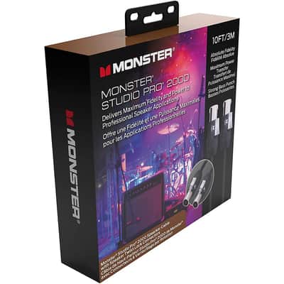 Monster Cable Prolink Studio Pro 2000 Speaker Cable with Speak-On Connectors Regular 10 ft. Black image 4