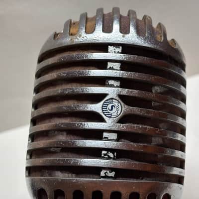 Vintage 1940's SHURE 556A Fatboy Dynamic Microphone, orig element w/cable image 4