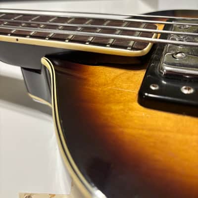 Geeco Apollo Hofner Copy Beatle Bass  500/1 1970's - Sunburst image 21