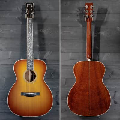 Santa Cruz Custom OM Fiddleback Mahogany / Old Growth Sitka Acoustic Guitar image 24