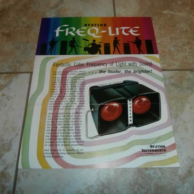 Vintage Late 1960's Ovation Freq-Lite Pamphlet Flyer! Rare, Original Case Candy, Paperwork! image 1