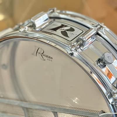 Vintage Rogers Dynasonic 5x14 Snare Drum COB Chrome Over Brass 100% ORIGINAL! image 12