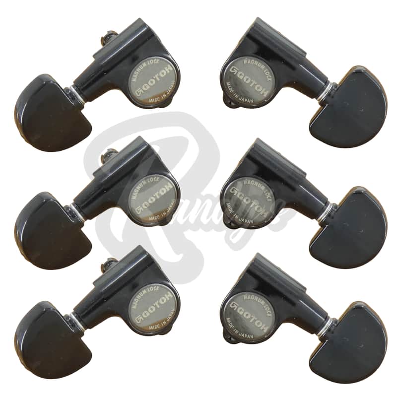 Gotoh SG301-20 Tuners w/ Kidney Buttons (L3+R3) - Fits Gibson® & Grover®-Black image 1