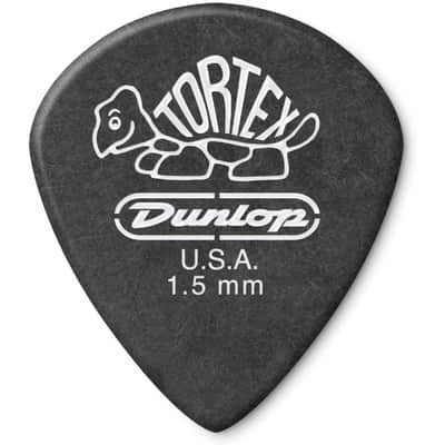 Jim Dunlop Tortex Pitch Black Jazz III 1.5mm Guitar Picks - 12 Pack image 1