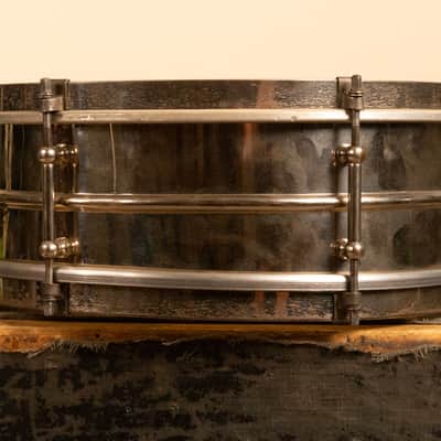 1930s Leedy 5x14 Nickel Over Brass Utility Snare Drum image 3