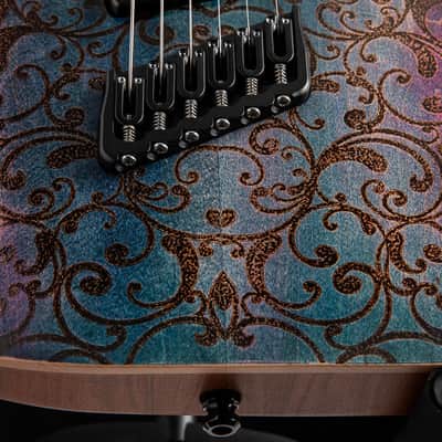 Mayones Duvell Elite VF EMG 6 Transparent Custom Floral image 6