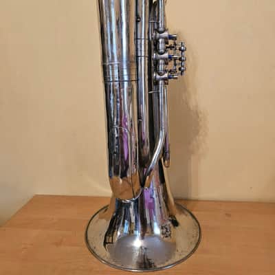 Tuba “Bb" Soviet 3 Valves Brass Pipe Wind Instrument Horn USSR Vintage and Rare image 6