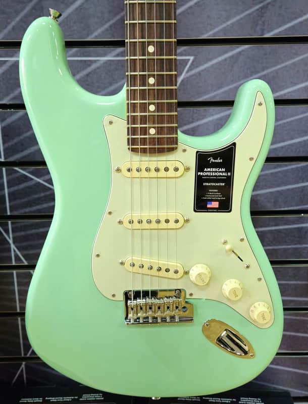 Fender Limited Edition American Professional II Matching Headcap Electric Guitar Surf Green image 1