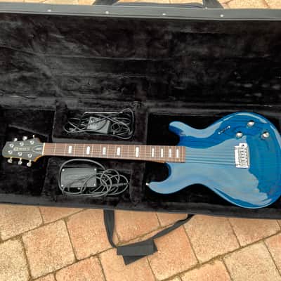 Line 6 Variax 700 - Transparent Blue finish on a carved ash body image 2