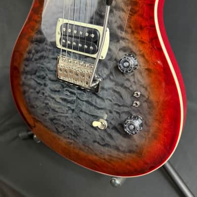 PRS SE Custom 24-08 Quilt Top Electric Guitar Charcoal Cherry Burst w/ Gig Bag image 8