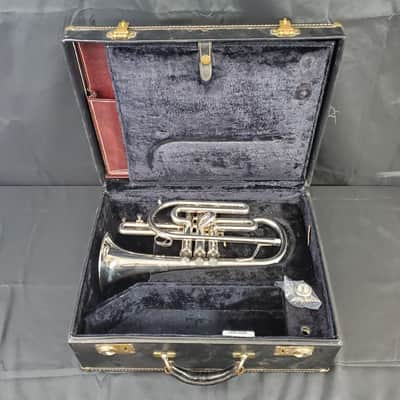 Getzen 800S-LBWT Eterna Bb Cornet | Large Bore with 1st Valve Trigger - Silver Plated image 1
