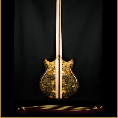 Alembic Stanley Clarke Deluxe in Buckeye Burl with Side LEDs Natural image 6