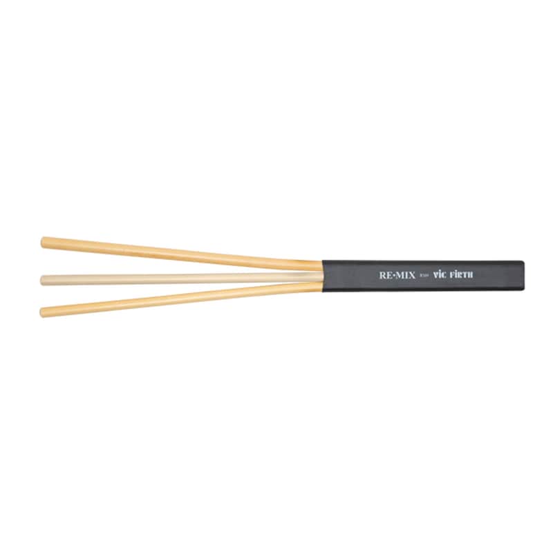 VIC FIRTH RM4 REMIX BRUSHES RATTAN/BIRCH image 1