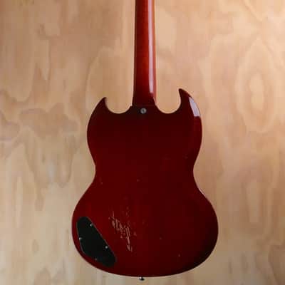 1964 Gibson SG Junior Cherry Vintage Electric Guitar w/ Lifton Case – Very Good image 4