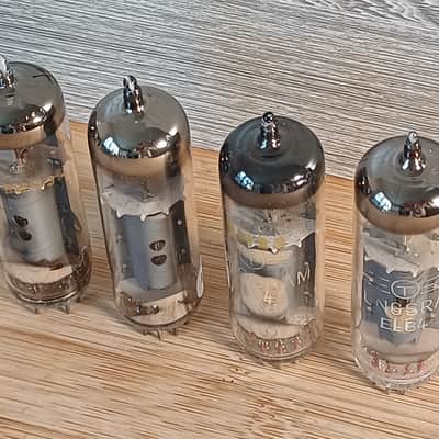Perfect 70's TUNGSRAM el84 6bq matched quad great Mullard alternative for Vox ac30 Marshall Orange image 4