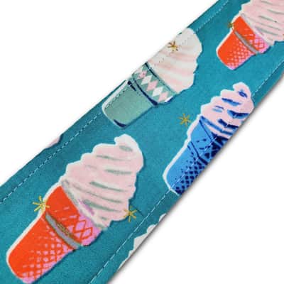 Ice Cream Cone Guitar Strap- Ice Cream Guitar Strap - Soft Serve Ice Cream Guitar Strap-Pink Guitar Strap- Double Padded- Comfortable- image 4